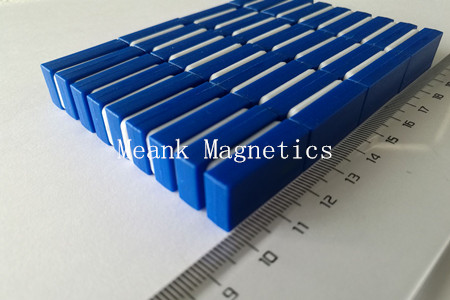 25.4x12.7x6.35mm blocos de magnetos de neodímio retangulares revestidos com coloração de plástico